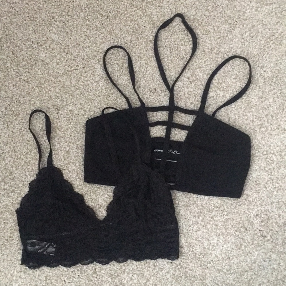 Express Bralettes size Small and Xsmall
